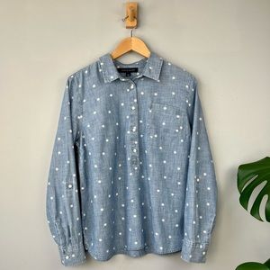 Tommy Hilfiger Women’s Popover Blue Jean Top